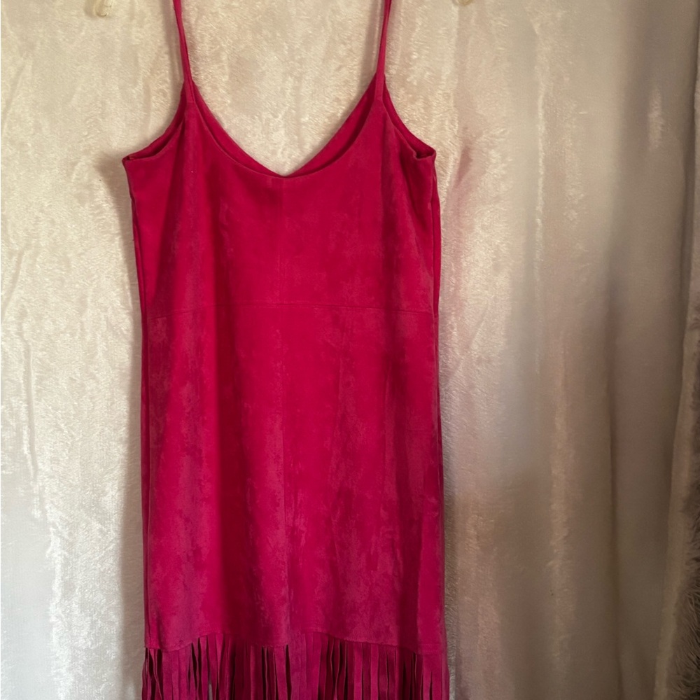 Vibrant Pink Fringe Dress